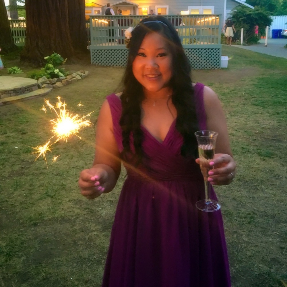 Mori Lee Purple cocktail dress/bridesmaids dress